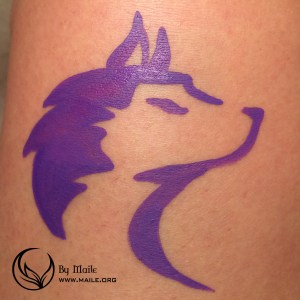 Husky face paint example