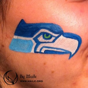 Seahawks logo pface paint example